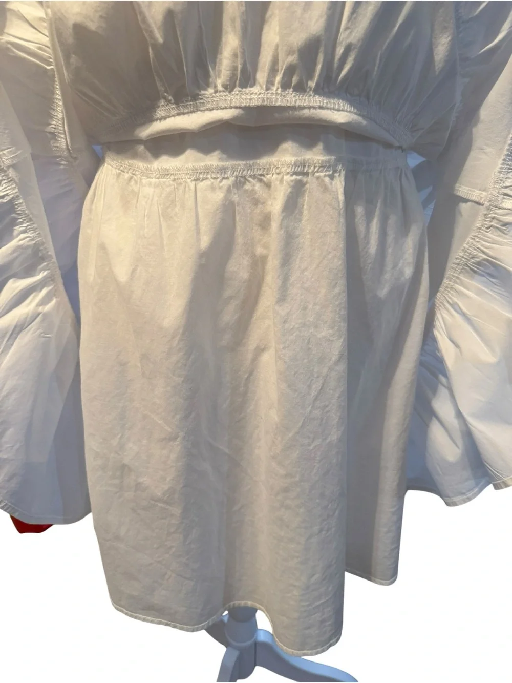 Women’s Michael Michael Kors white lined mini tiered dress EUC Size Medium